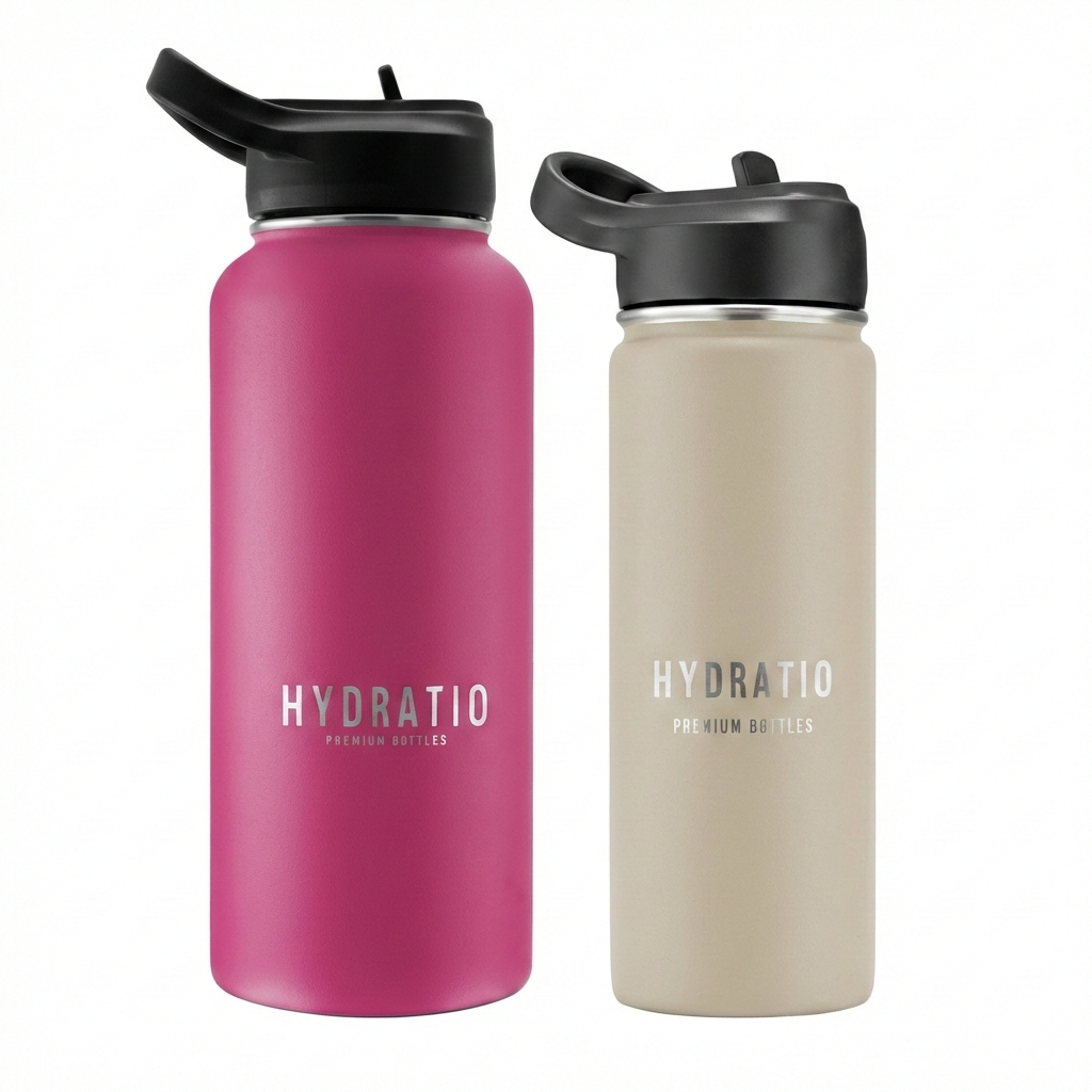 Hydratio Soft & Serene Bundle - pastel thermosfles en thermosmok zachte tinten wellness cadeau