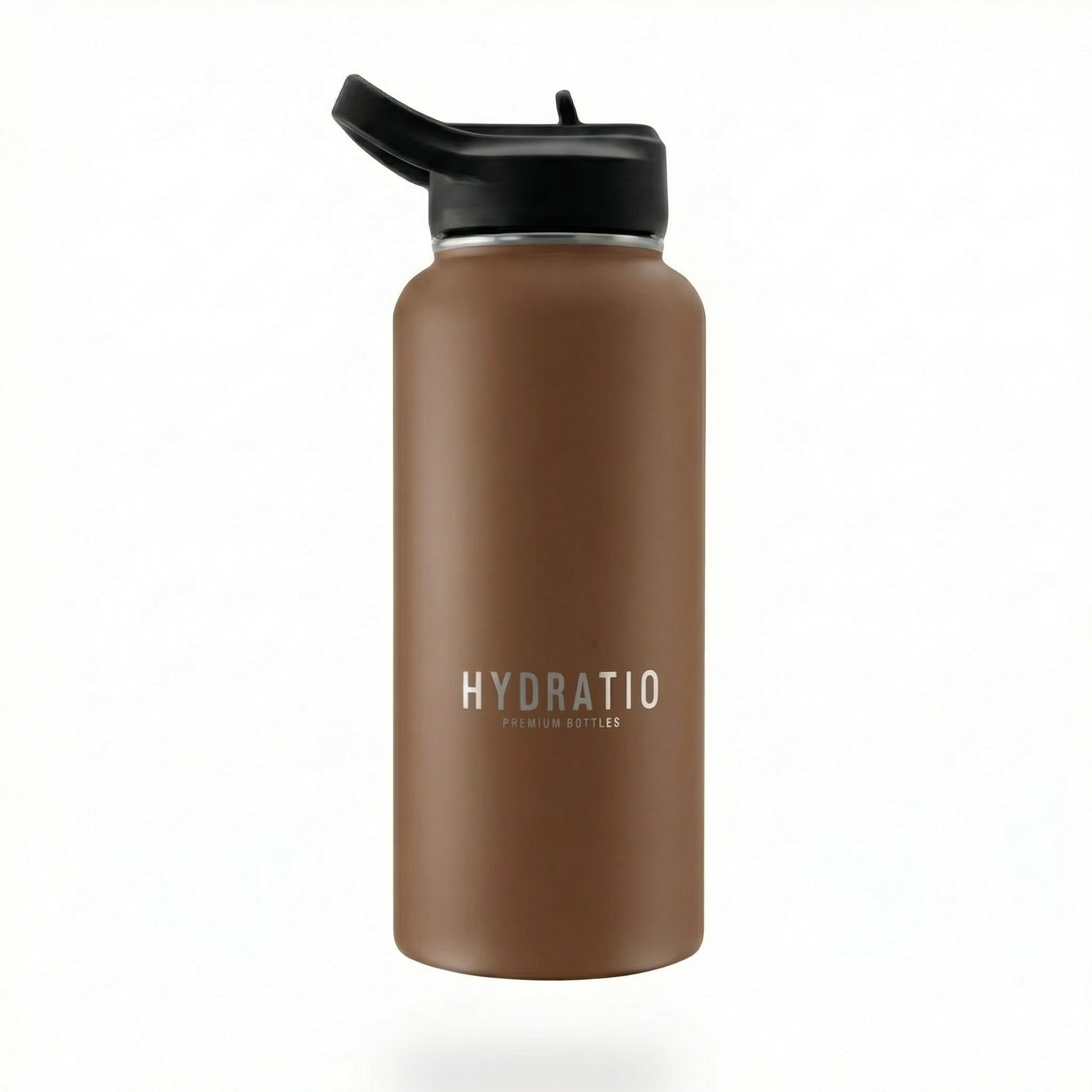 Hydratio Essence thermosfles 1L Timber Brown - bruine 1 liter RVS drinkfles voor hiking