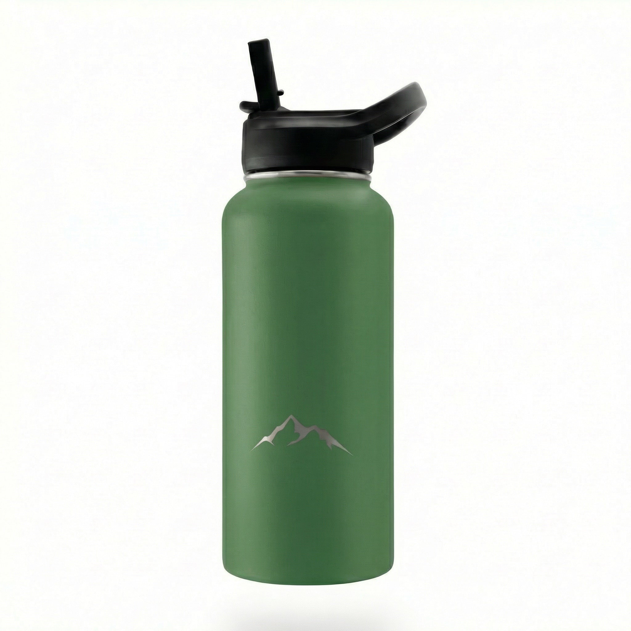 Hydratio Essence 1L Emerald Green in hiking backpack – duurzame thermosfles voor wandelen