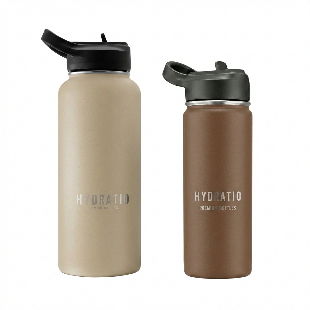 Hydratio Calm & Grounded Bundle - thermosfles en mok in aardetinten wellness cadeauset