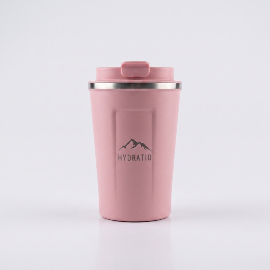 Hydratio Eluna thermosmok 350ml in Rose Quartz, lekvrije RVS koffiemok