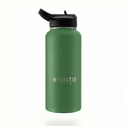 Hydratio Essence thermosfles 1L Emerald Green – diepgroene thermosfles 1 liter, 12u warm