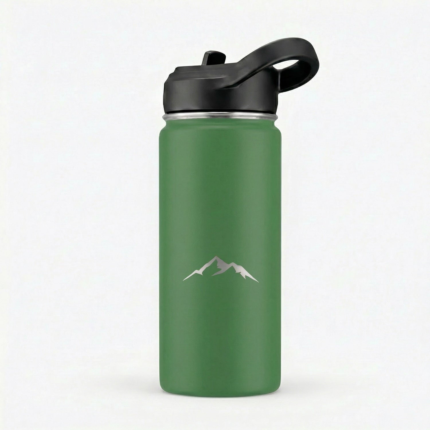 Hydratio Essence 0,5L Emerald Green op natuurlijke achtergrond – duurzame RVS thermosfles