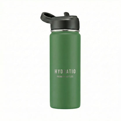 Hydratio Essence thermosfles 0,5L Emerald Green – diepgroene dubbelwandige RVS drinkfles