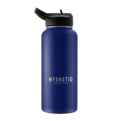 Hydratio Essence thermosfles 1L Navy Blue - marineblauwe RVS drinkfles 1 liter