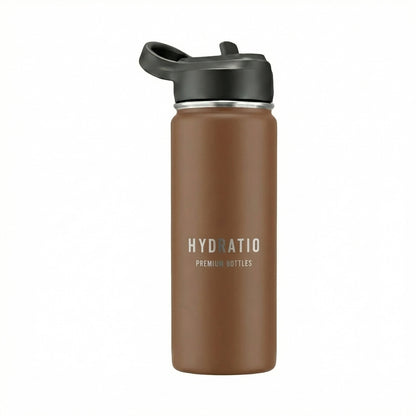 Hydratio Essence 0,5L Timber Brown - bruine RVS thermosfles 500ml voor outdoor