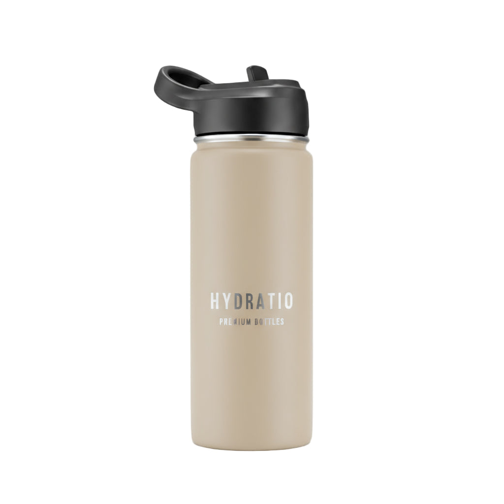 Hydratio Essence thermosfles 0,5L Timber Brown – warme bruine RVS thermosfles 500ml