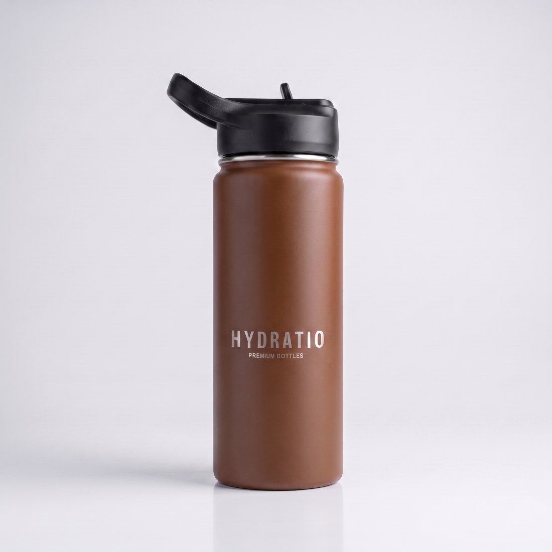Hydratio Essence thermosfles 0,5L in Timber Brown, dubbelwandig RVS