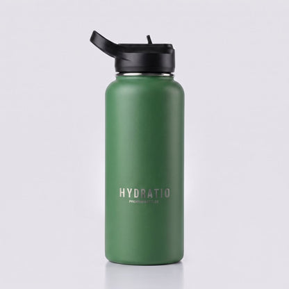 Hydratio Essence thermosfles 1L in Emerald Green, dubbelwandig RVS