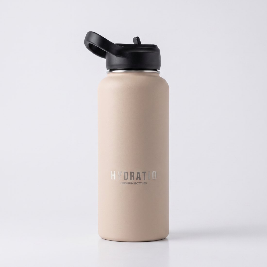 Hydratio Essence thermosfles 1L in Sahara Taupe, dubbelwandig RVS