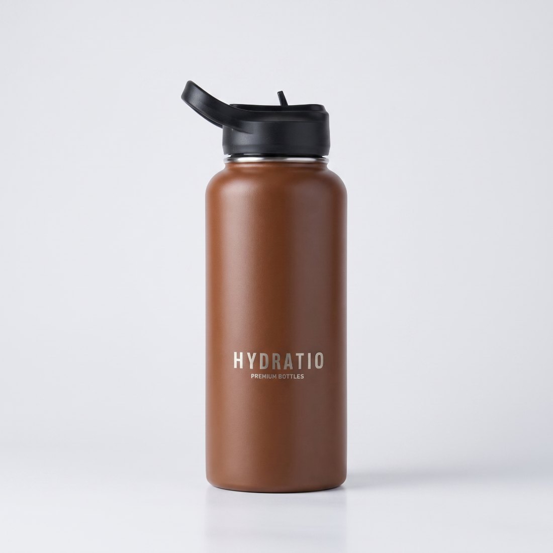 Hydratio Essence thermosfles 1L in Timber Brown, dubbelwandig RVS