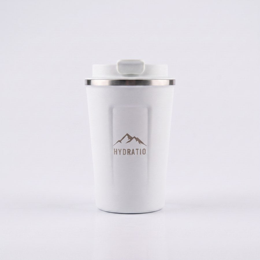 Hydratio Eluna thermosmok 350ml in Arctic White, lekvrije RVS koffiemok