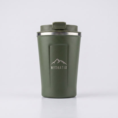 Hydratio Eluna thermosmok 350ml in Sage Green, lekvrije RVS koffiemok
