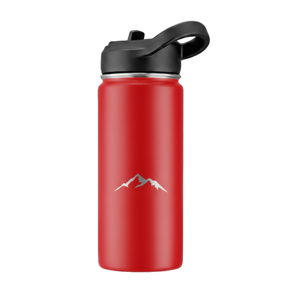Hydratio Essence 0,5L Imperial Red in sporttas – opvallende rode RVS drinkfles